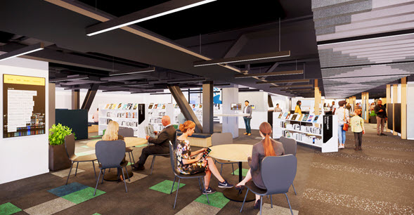 Artist's impression of the Te Awe Brandon Library